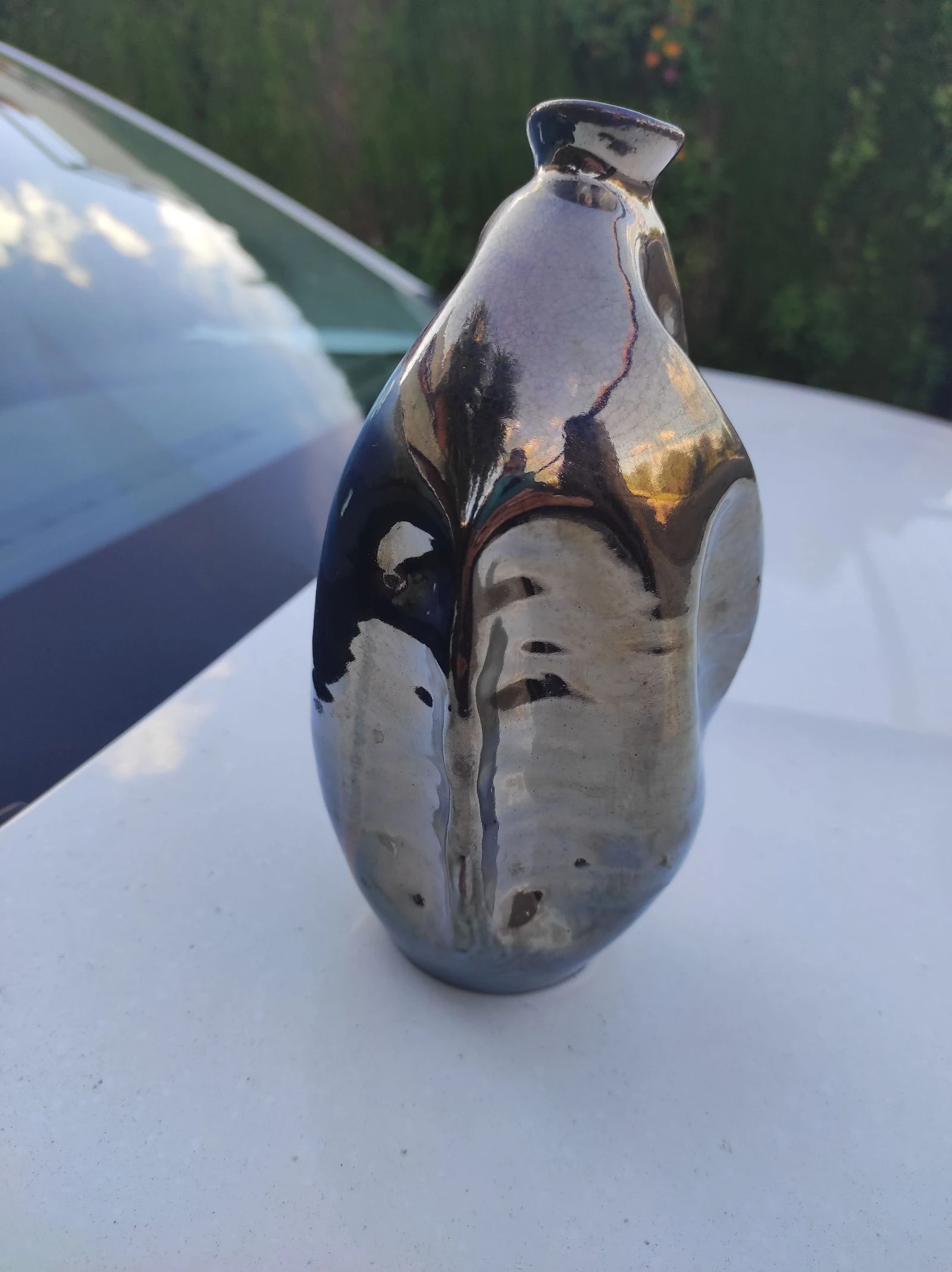 Copper ceramic flower vase violetero – photo 6